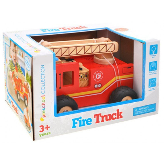 Fa tűzoltó autó Inlea4Fun FIRE TRUCK 