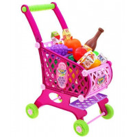 Bevásárlókocsi élelmiszerekkel Inlea4Fun SUPER FUNNY - rózsaszín 
