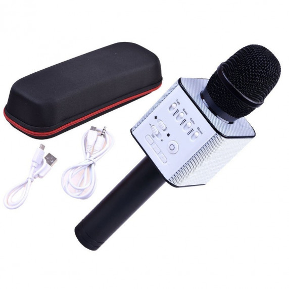 Vezeték nélküli karaoke mikrofon hangszóróval Inlea4Fun INOX - Fekete