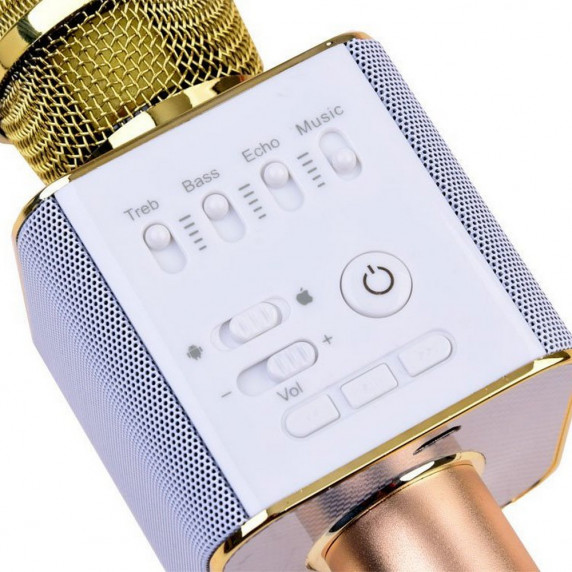 Vezeték nélküli karaoke mikrofon hangszóróval Inlea4Fun INOX - Gold