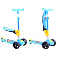 Roller / lábbal hajtós gyerekjármű 2az1-ben Inlea4Fun  - Kék 