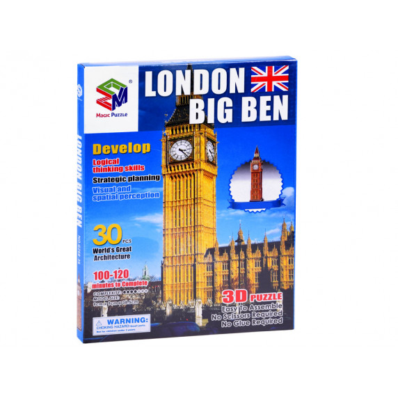 3D puzzle London Big Ben MAGIC PUZZLE - 30 darabos