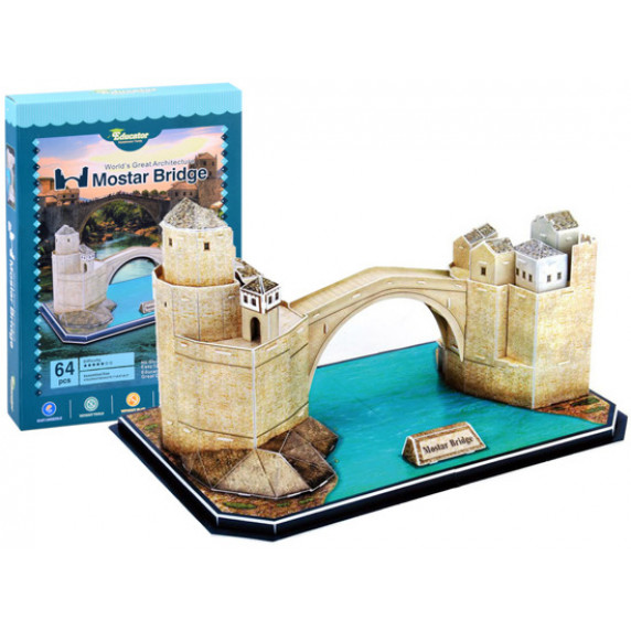 3D puzzle Mostari öreg híd MAGIC PUZZLE - 64 darabos