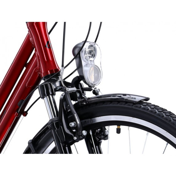 Női kerékpár KROSS Trekking Trans 1.0 DL 19" 2022  - fényes piros/fekete