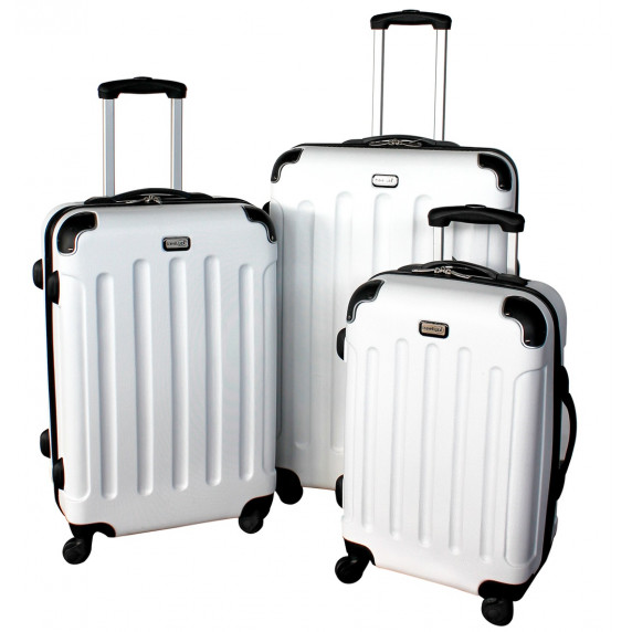 Bőrönd szett S,M,L Linder Exclusiv LUXURY MC3053 - fehér