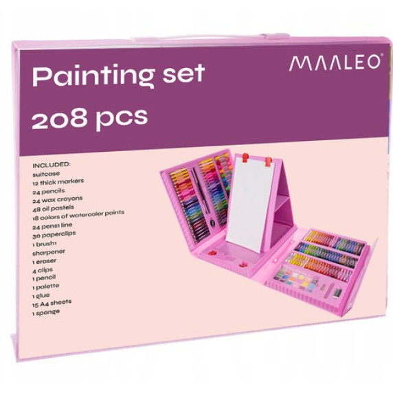 Rajz- és festőkészlet 208 darabos bőröndben MAALEO - 17239
