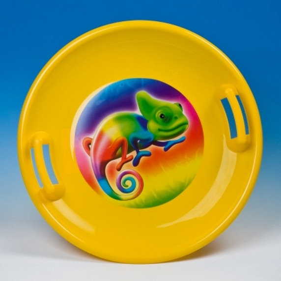 Szánkó tányér 60 cm Inlea4Fun  - Sárga