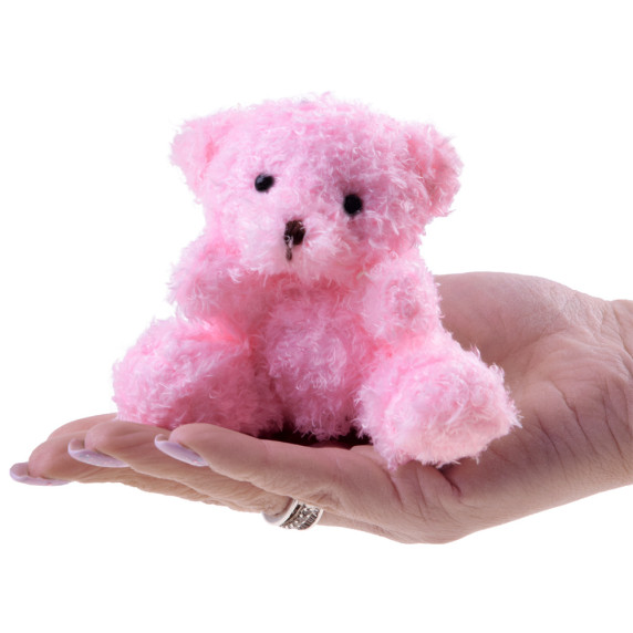 Plüss játék medve 10 cm Inlea4Fun ZA4404 - Rózsaszín