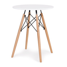 Skandináv stílusú kerek étkezőasztal ModernHome 60 cm - Fehér  Előnézet