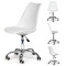 Modern irodai forgatható irodai szék párnával - fehér