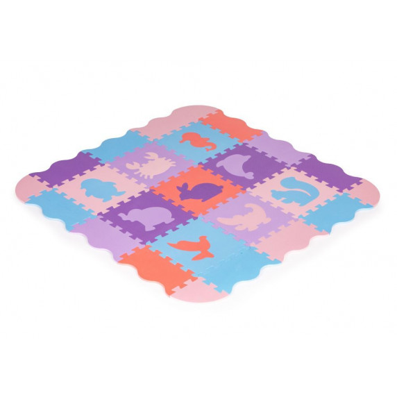 Habszivacs szőnyeg puzzle 25 darabos iPLAY - Lila/rózsaszín