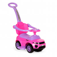 Lábbal hajtós gyerekjármű 3az1-ben Inlea4Fun SUPERCAR WALKER - Rózsaszín 