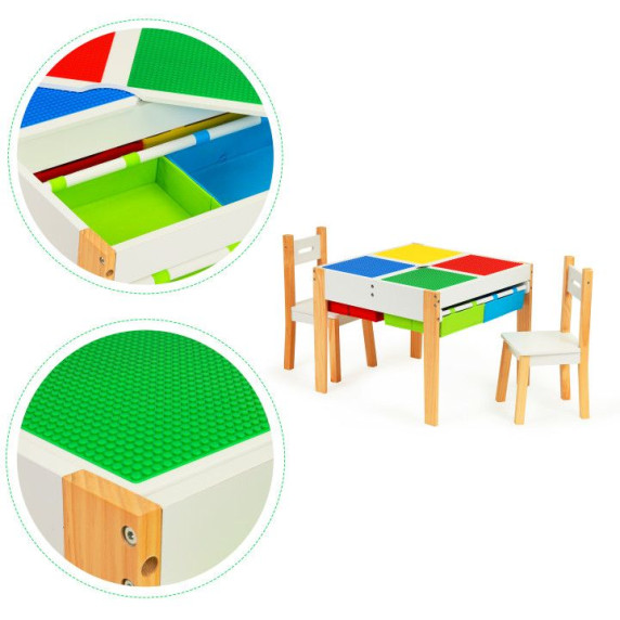 Kreatív faasztal székekkel ECOTOYS