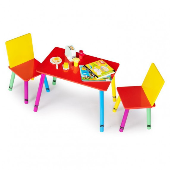 Gyerekasztal székekkel ECO TOYS - Színes