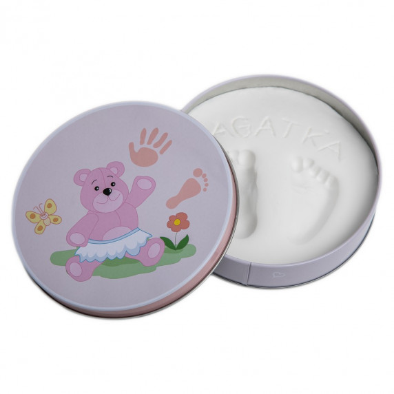 Kéz és láblenyomat készítő készlet Baby HandPrint - rózsaszín