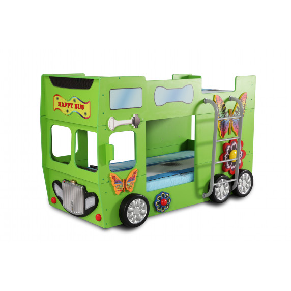 Gyerekágy Inlea4Fun Happy Bus  - Zöld