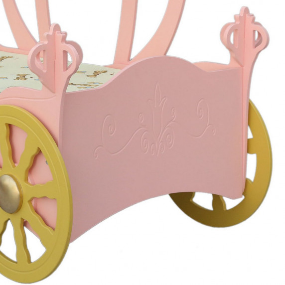 Hercegnő hintó gyerekágy Inlea4Fun - rózsaszín