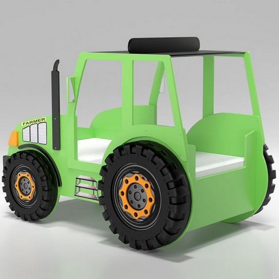 Gyerekágy Traktor Farmer Inlea4Fun  - Zöld