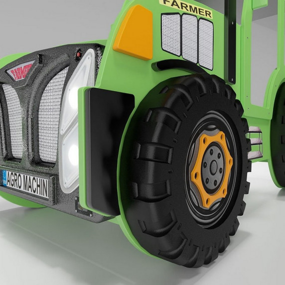 Gyerekágy Traktor Farmer Inlea4Fun  - Zöld