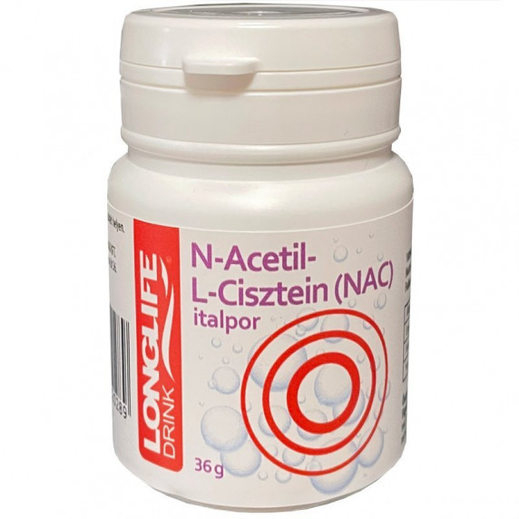 Longlife N-Acetil L-Cisztein (NAC) immunerősítő és nyákoldó por  36 g