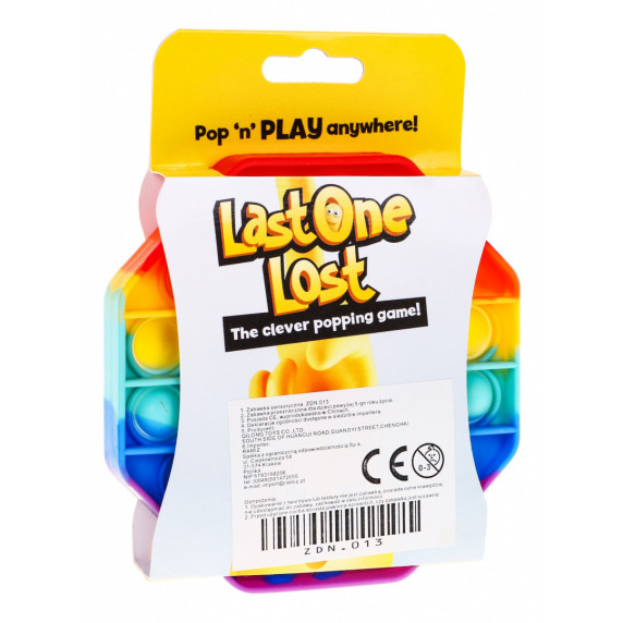 Stresszoldó logikai társasjáték Pop it Lost One Lost - színes