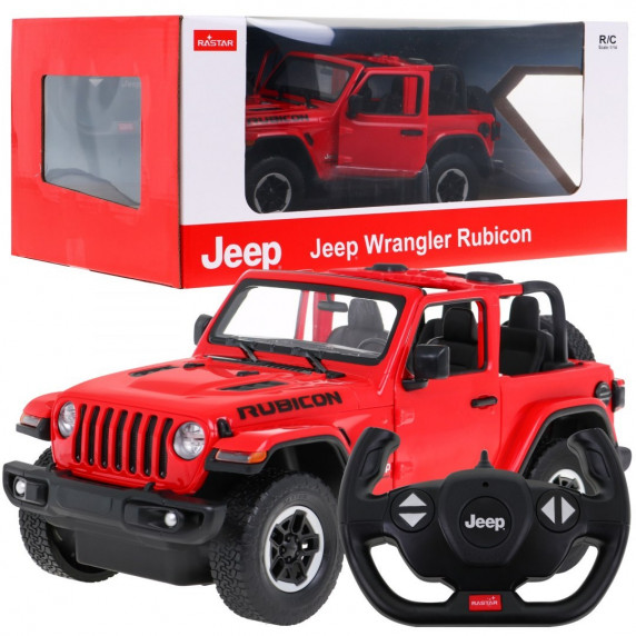 RC Távirányítós autó JEEP Wrangler JL 1:14 - piros