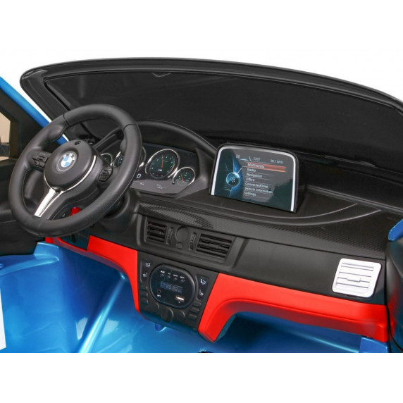 BMW X6M XXL Elektromos kisautó lakozott kivitel - világos kék