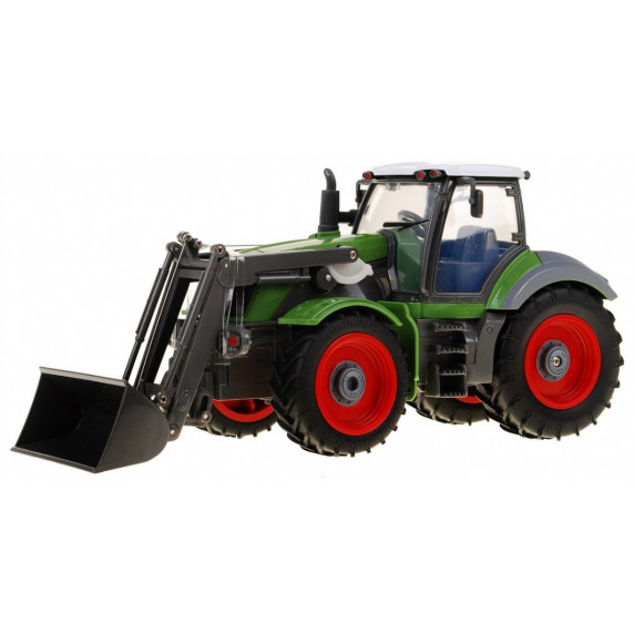 Távirányítós RC traktor pótkocsival 1:28 Inlea4Fun - Zöld/piros