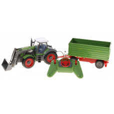Távirányítós RC traktor pótkocsival 1:28 Inlea4Fun - Zöld/zöld Előnézet