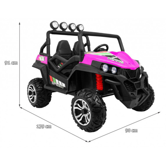 Elektromos négykerekű jármű Inlea4Fun Buggy 4x4 LIFT - Rózsaszín