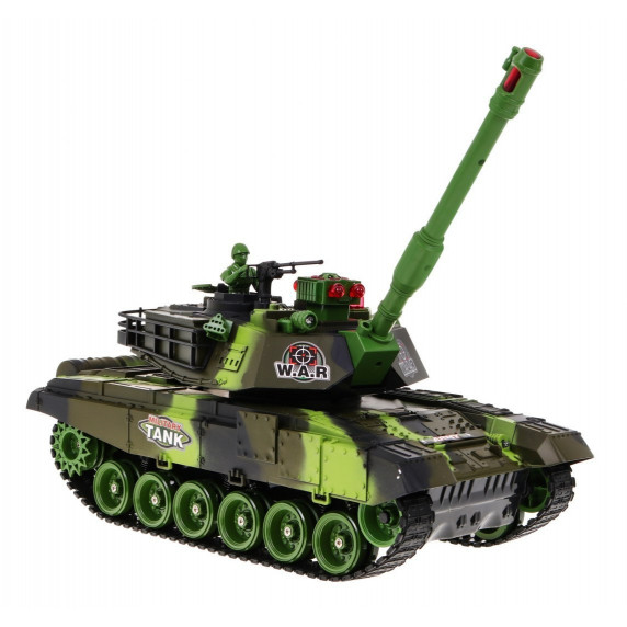 Távirányítós terepmintás tank WAR TANK 1:18 - zöld
