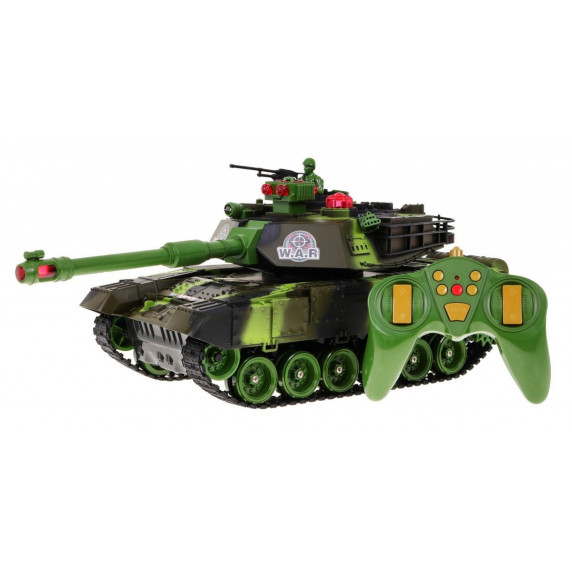 Távirányítós terepmintás tank WAR TANK 1:18 - zöld