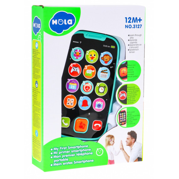 Interaktív játék telefon HOLA SmartPhone - kék