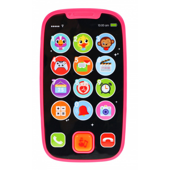 Interaktív játék telefon HOLA SmartPhone - rózsaszín