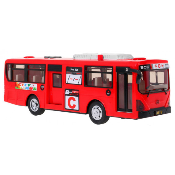Játék autóbusz Inlea4Fun CITYBUS - Piros