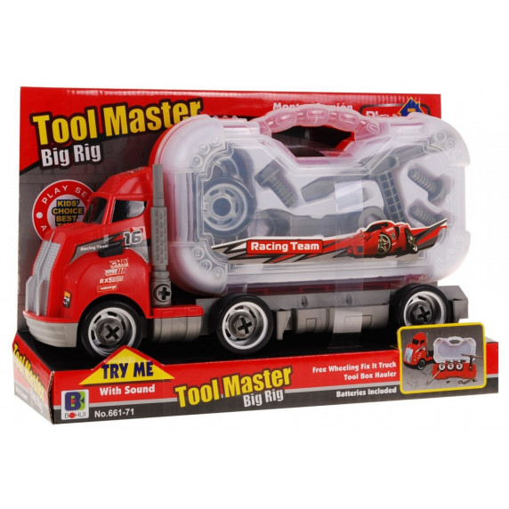 Szerszámos készlet kamion formájú bőröndben Inlea4Fun Tool Master