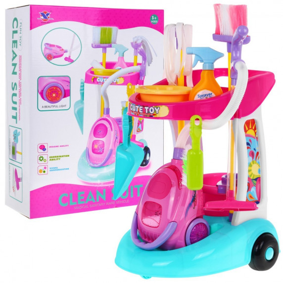 Játék takarító kocsi kiegészítőkkel Inlea4Fun Cute Toy