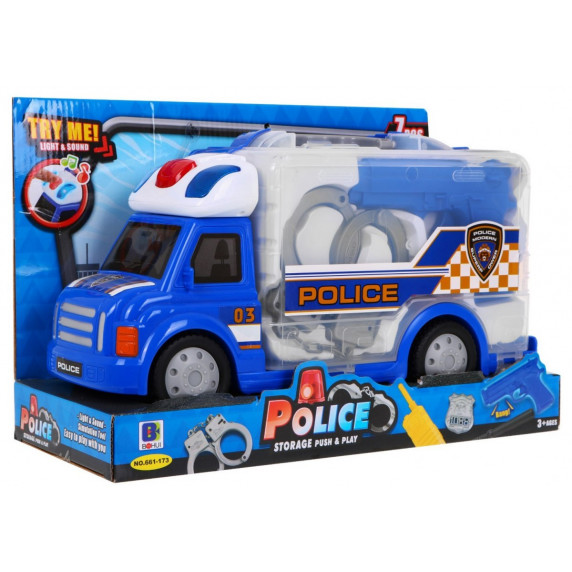 Rendőrautó-bőrönd rendőr felszereléssel Inlea4Fun