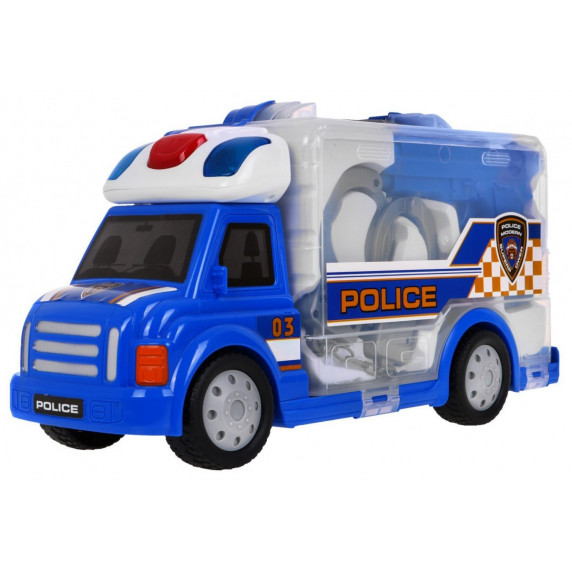 Rendőrautó-bőrönd rendőr felszereléssel Inlea4Fun