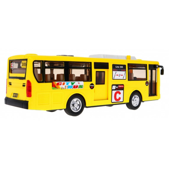 Játék autóbusz Inlea4Fun CITYBUS - Sárga