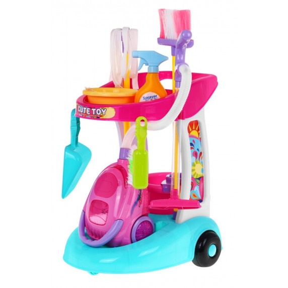 Játék takarító kocsi kiegészítőkkel Inlea4Fun Cute Toy