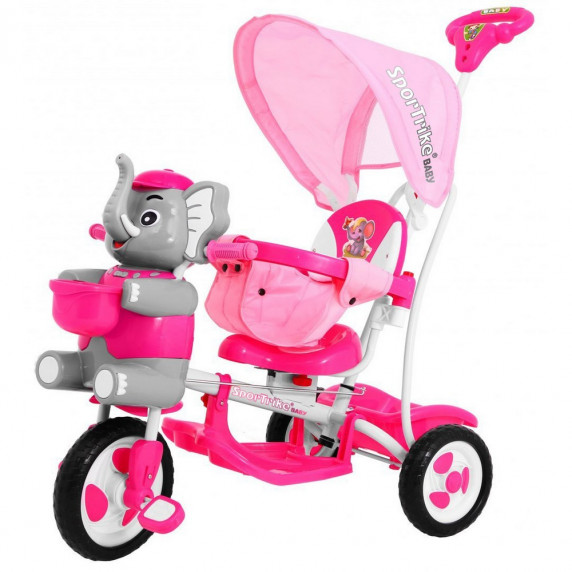 Tricikli Inlea4Fun Happy Elephant - rózsaszín 