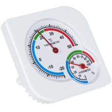 Analóg hőmérő nedvességmérővel - Fehér 
