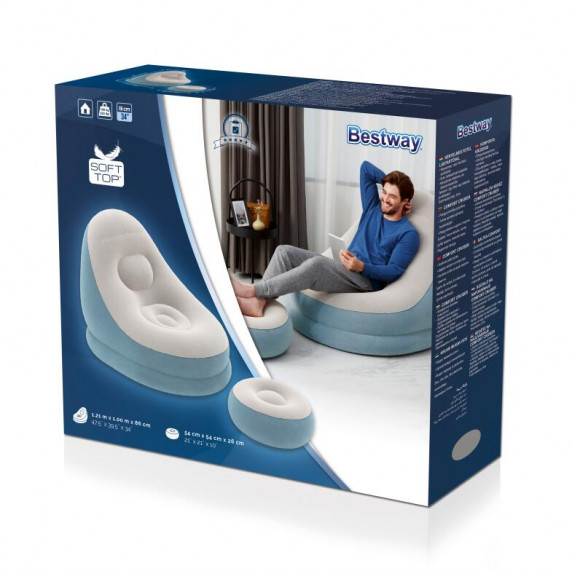 Felfújható fotel BESTWAY 75053 Comfort Crusier Air Chair - kék