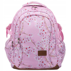 Iskolai hátizsák 4 rekeszes ST.RIGHT BP-01-KWIAT-WISNI Flowers pink 