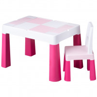 Gyerekasztal székkel Tega Multifun - rózsaszín 
