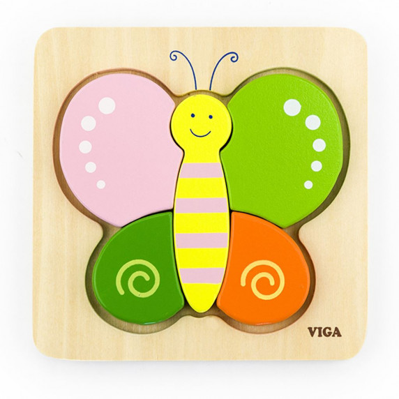 Fa képes kirakó puzzle VIGA - pillangó