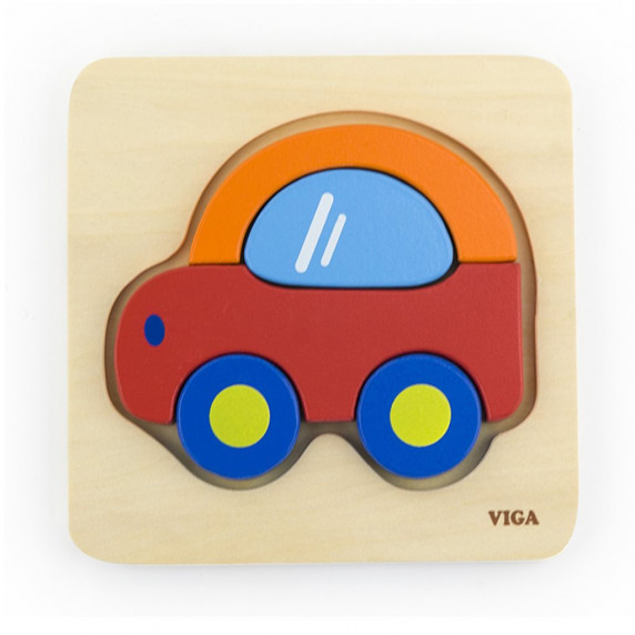 Fa képes kirakó puzzle VIGA - Autó